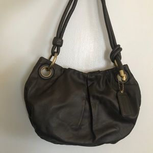 Vintage Coach Brown Leather Shoulder Bag